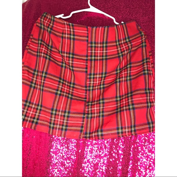 Plaid Mini Skirt Size L - Picture 2 of 3